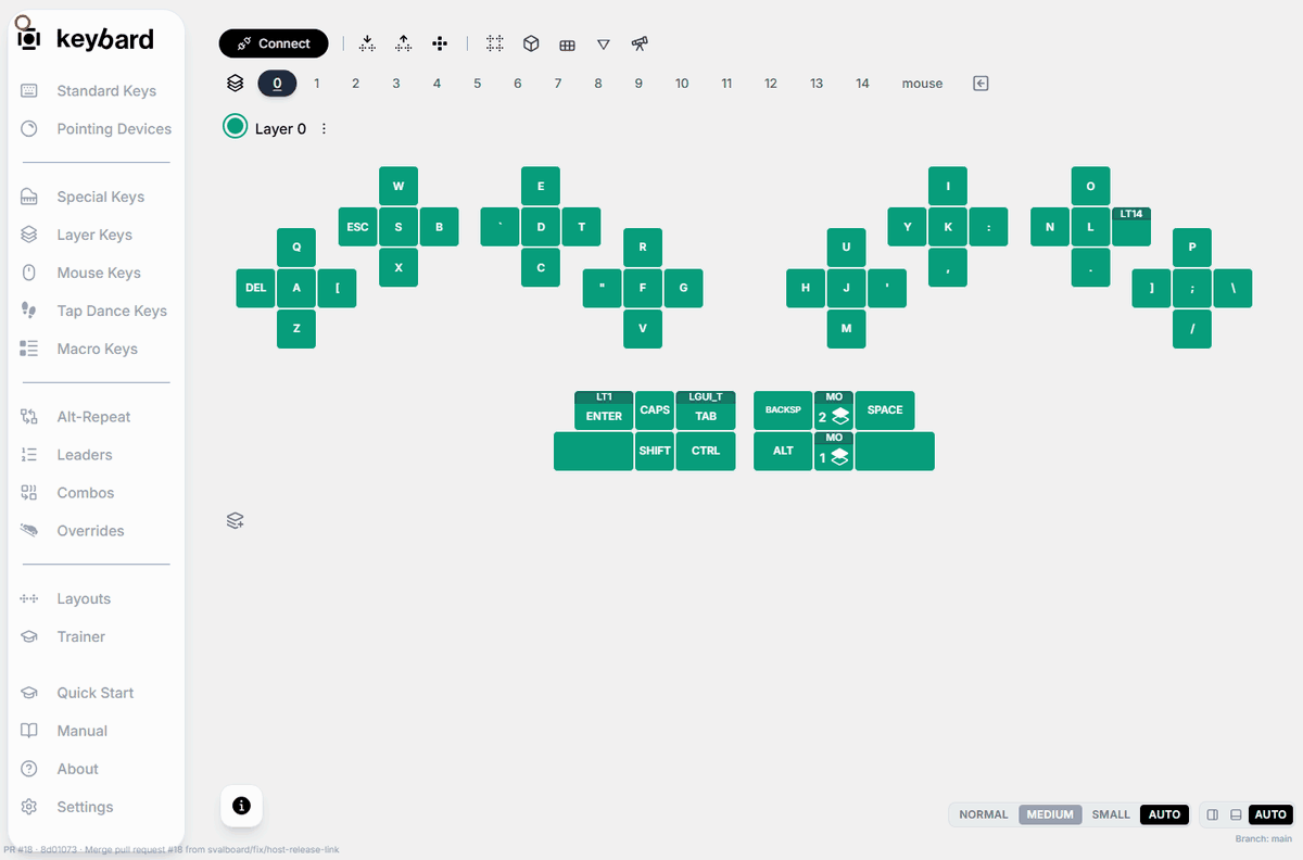 Put Dvorak on the base layer: actual Keybard workflow