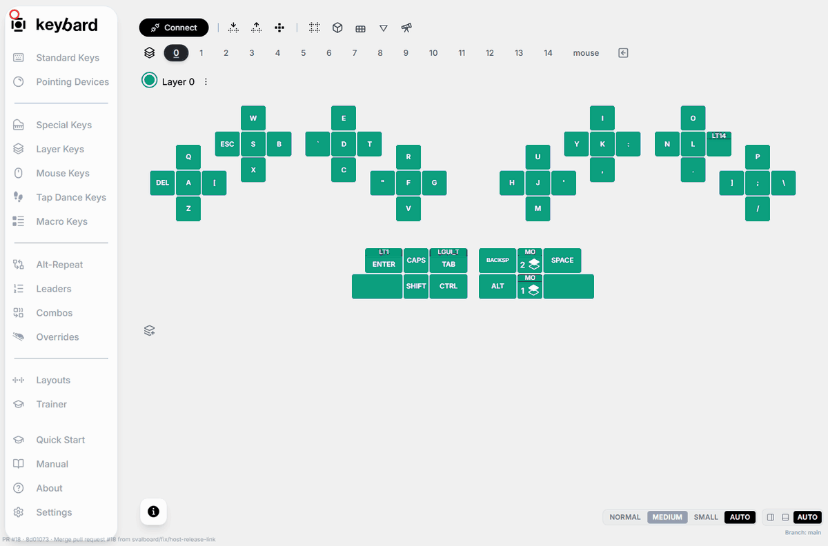 Map A to B and assign alternate repeat: actual Keybard workflow
