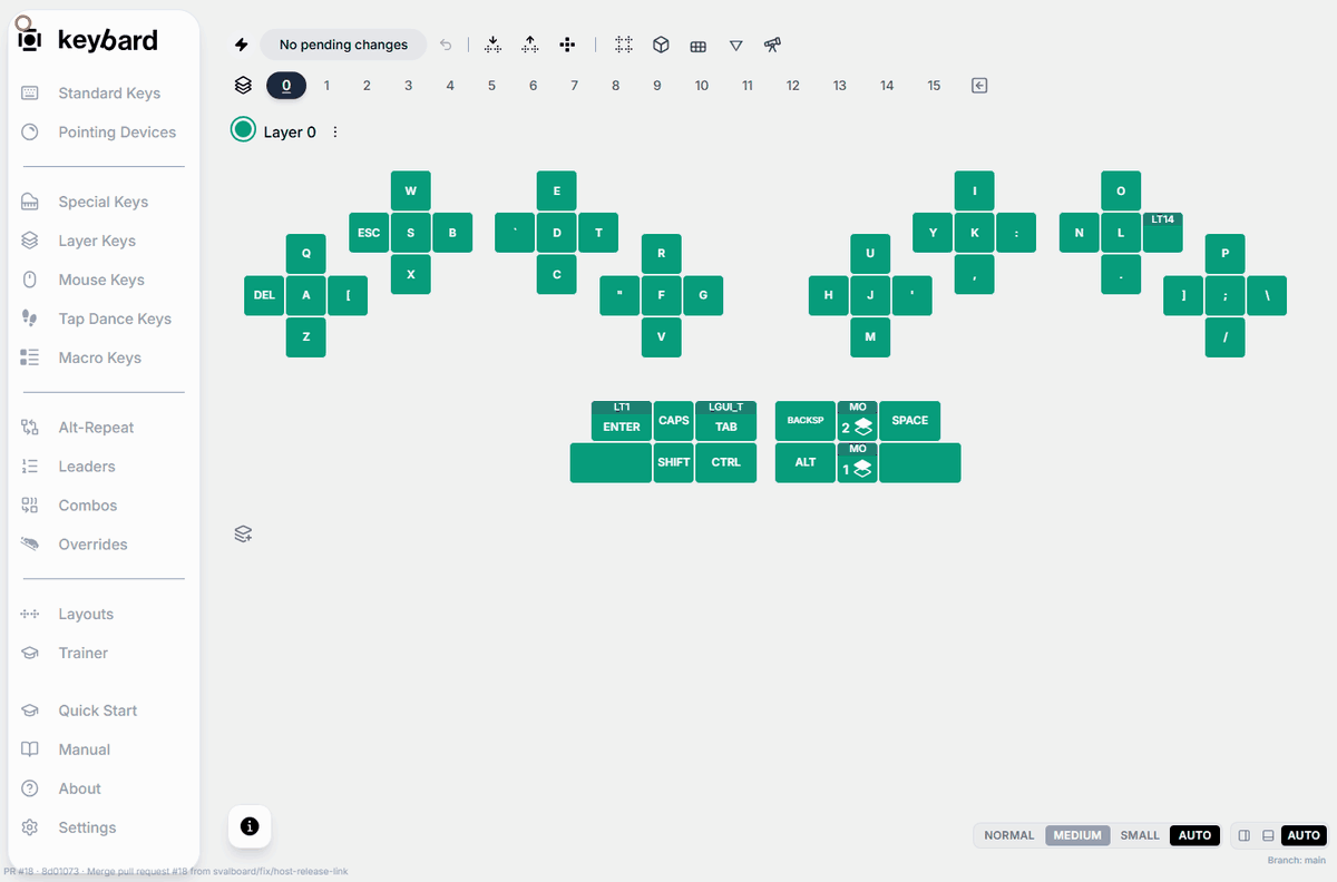 Choose a backup folder: actual Keybard workflow