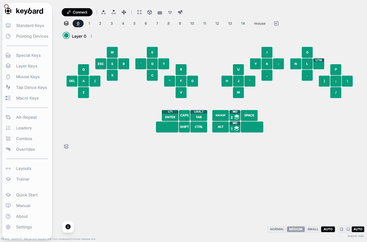 Change a fragment and restore it: actual Keybard workflow