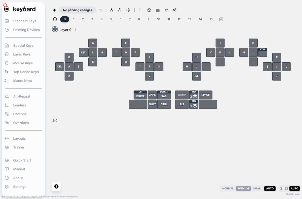 Read and clear Matrix Tester history: actual Keybard workflow