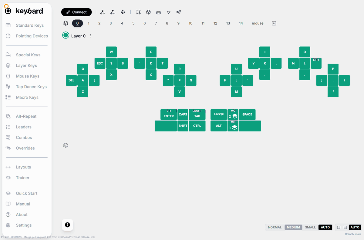 Apply a layer from the library: actual Keybard workflow