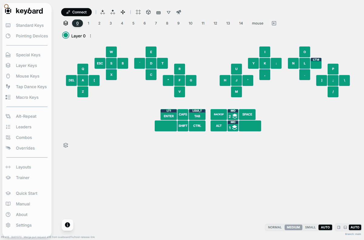 Preview highlighting: actual Keybard workflow